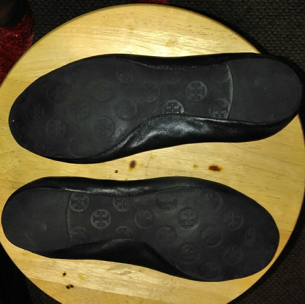 Reva Tory Burch Reva Black and Gold classic Flats